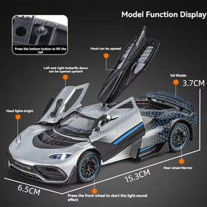 1/32 in lega modello Benz AMG ONE giocattoli per auto sportive con effetti <span class=keywords><strong>di</strong></span> luce sonora per la decorazione della casa collezione <span class=keywords><strong>di</strong></span> giocattoli per bambini - Product Image 2