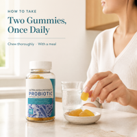Gummies Probiotiques Ultra Puissants Prêts à l'Expédition avec Fibres Prébiotiques, Enzymes Digestives, Soutien Digestif et Immunitaire pour la Santé Intestinale