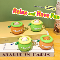 Porte-clés Pop-Up Animal Squishy Mignon en Forme de Souche d'Arbre, Jouet Anti-Stress à Presser avec Figurines de Dessins Animés pour Sacs et Sacs à Dos