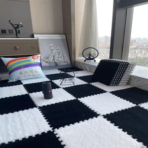 <span class=keywords><strong>Tapis</strong></span> <span class=keywords><strong>de</strong></span> sol en mousse emboîtable en peluche, <span class=keywords><strong>tapis</strong></span> puzzle shaggy pour salon, chambre, décoration <span class=keywords><strong>de</strong></span> chambre d'enfant - Product Image 6