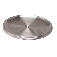 Plateau de service en acier inoxydable en forme de raisin, plateau à fruits, assiette ronde, lot de 4 pour hôtel