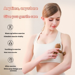 Lindo oso eléctrico portátil MINI tejido profundo Fascial Muscle Gun 4 cabeza silencioso martillo de masaje único para cuerpo y brazo - Product Image 3