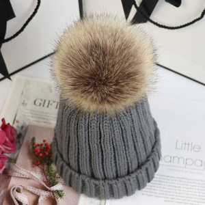 SH-1100 Winter Knit Beanie <strong>Hat</strong> with Large Detachable Fur <strong>Pom</strong> <strong>Pom</strong> for Women and <strong>Men</strong> for Travel - Product Image 6