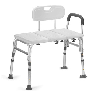 Chaise de bain, chaise de douche en alliage d'aluminium, tabouret de salle de bain antidérapant et élargi pour personnes âgées et femmes enceintes - Product Image 1