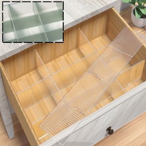 4PCS Clapboard <span class=keywords><strong>Tiroir</strong></span> Diviseur Partition Ménage Armoire de Rangement Combinaison Partition Sous-Vêtements Chaussettes <span class=keywords><strong>DIY</strong></span> Séparateur - Product Image 1