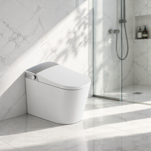<span class=keywords><strong>WC</strong></span> intelligent monobloc à chasse directe en PP avec <span class=keywords><strong>abattant</strong></span> à fermeture lente, prix usine, pour l'Europe, l'Amérique du Sud, le Moyen-Orient, vente en gros - Product Image 1