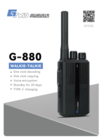 Radio bidirectionnelle analogique UHF 3W abordable avec cryptage pour les activités de plein air