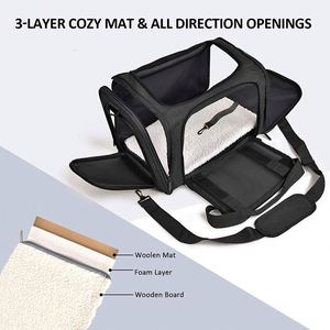 <b>Small</b> Medium Cats <b>Dogs</b> Puppies of 15 Lbs, TSA Airline Approved <b>Small</b> <b>Dog</b> <b>Carrier</b> Soft - Product Image 4
