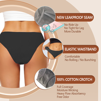 OEM Culotte menstruelle respirante de haute qualité Culotte menstruelle Sous-vêtements menstruels en coton anti-fuite pour femmes