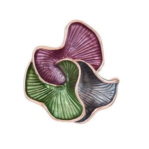 Nova moda mulheres coloridas pétala segurança Pin broche Vintage Rose flor esmalte ímã broche - Product Image 6