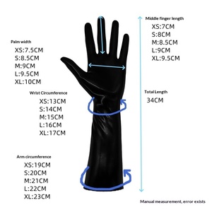 Jouets sexuels, gants courts en <span class=keywords><strong>latex</strong></span> tridimensionnels, ajustés, en cuir brillant, sexy - Product Image 4