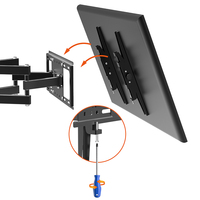 CHARMOUNT Support mural à double bras pivotant/inclinable pour la plupart des téléviseurs à écran plat 32 "-65"/LED/4K Supports et chariots TV