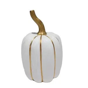 Customized Tabletop ceramic Pumpkin Decoration Craft White Fall Pumpkin Decor Hanging Artificial Pumpkins To Decorate