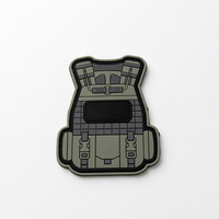 Patch 3D personnalisé en PVC souple avec fermeture auto-agrippante pour gilet et sac, étanche