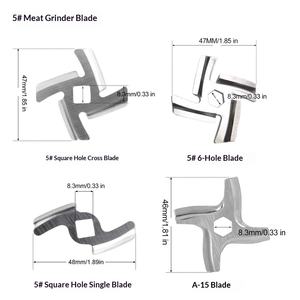 เครื่องบดเนื้อสแตนเลส 420 ใบมีดแบบตาข่าย ขนาดเล็ก สำหรับทำไส้กรอก ยี่ห้อหมิงเจี้ยน พร้อมแผ่นเจาะรูและแกนบด - Product Image 5