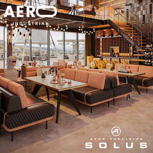 Combinaison Table et Chaises en PVC pour Bar Américain, Café, Bistro, Salle de Concerts, <span class=keywords><strong>Restaurant</strong></span> - Product Image 2