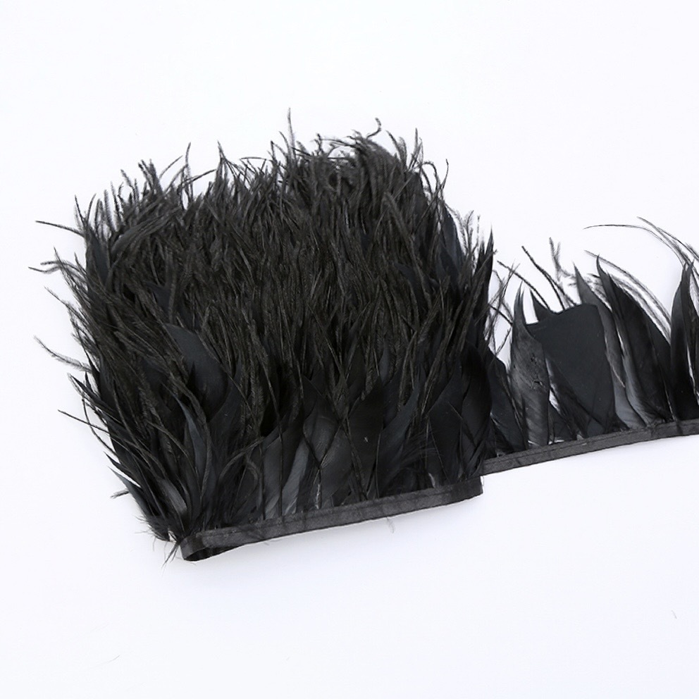 tear goose feather ostrich feather cloth edge-hair length 9-15cm