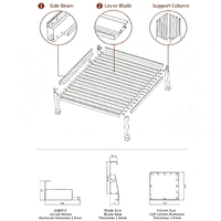 Système de toiture de pergola motorisée en aluminium écologique, étanche, à commande par application intelligente, avec capteur de vent et éclairage LED, vente en gros