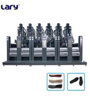 Machine de moulage par injection de semelles de chaussures en caoutchouc à six postes LRS165-6ST, force de serrage 1650 kN, pression d'injection 225 MPa, 1000 ml