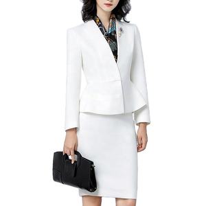 Anzug Hersteller Custom Office Damen Kleid Blazer Anzug Bank Lehrer Karriere Arbeits uniformen Weiße Damen anzüge & Smoking - Product Image 1