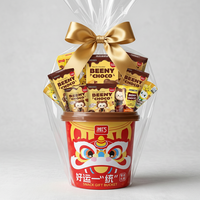 Coffret Cadeau Personnalisable de Biscuits au Chocolat Assortis – Cadeau de Fêtes avec Service d'Étiquetage Privé – Seau Cadeau Festif pour Collations