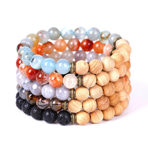 <span class=keywords><strong>Bracelet</strong></span> en perles d'agate craquelée de 8 mm, perles en bois, <span class=keywords><strong>pierre</strong></span> <span class=keywords><strong>volcanique</strong></span>, aromathérapie, <span class=keywords><strong>huile</strong></span> <span class=keywords><strong>essentielle</strong></span>, parfum, bijoux, style classique - Product Image 6