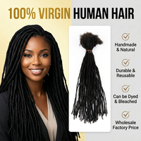 Extensiones de Cabello Humano Remy Brasileño Hechas a Mano, de Calidad Superior, para Dreads, con un Diámetro de Cero Punto Cuatro Un Centímetro, Sin Químicos, a Granel