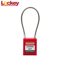 Cadenas de sécurité à câble long en acier inoxydable KA KD 175 mm, cadenas durable à clé, verrouillage d'équipement industriel, certification CE