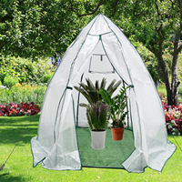 Invernadero Portátil Forma Cupola Tee Mini Serra, Carpa de Jardín Pequeña con Estructura de Acero para Patio Trasero, Resistente a la Lluvia o al Sol