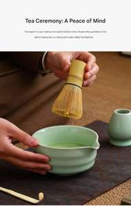 Batidor de té Chasen Matcha hecho a mano ecológico OEM con logotipo de precio de fábrica, batidor de bambú y batidor de té con cuchara enganchada para Matcha - Product Image 6