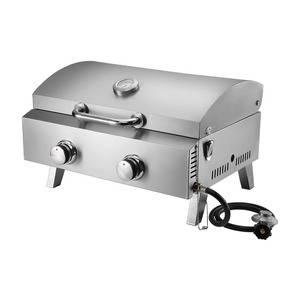 Barbacoa Portátil de Gas para Exteriores con Dos Quemadores, Barbacoa de Mesa con Patas Plegables SL-GS01, Parrillas Portátiles de Gas para Barbacoa - Product Image 3