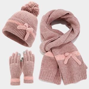 BSBH <span class=keywords><strong>Pas</strong></span> <span class=keywords><strong>Cher</strong></span> Prix Sport Tricot Écharpe Chapeau Écran Tactile Gants Ensembles Chaud Pom Pom Tricoté <span class=keywords><strong>Bonnet</strong></span> Hiver En Plein Air Chapeau Écharpe Gants - Product Image 2