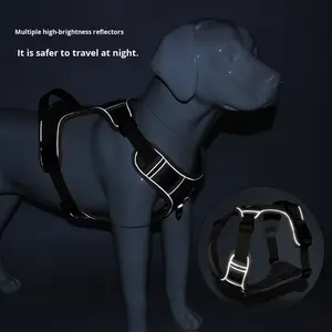 <span class=keywords><strong>Harness</strong></span> Anjing Besar Anti-Ledakan Bahan Oxford Reflektif Model Rompi dengan Tali Kekang - Product Image 4
