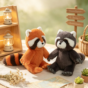 Divertido y Adorable Peluche de <span class=keywords><strong>Mapache</strong></span> en Forma de Panda, Cojín Decorativo, Relleno de Poliéster y Algodón PP, Regalo de Cumpleaños Perfecto - Product Image 5