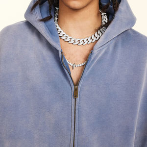 Sweat-shirts à capuche surdimensionnés de haute qualité, personnalisés avec un logo, en polaire lourd en polyester, tricotés, impression sérigraphique longue, hip-hop, grande taille - Product Image 2