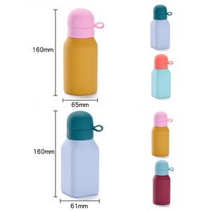 Tasse à bec en silicone pour bébé avec couvercle à paille, tasse à boire pour tout-petits, vaisselle pour repas d'enfants, logo personnalisé, vente en gros - Product Image 2