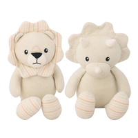 Jouet en peluche lion pour bébé nouveau-né, écologique, doux et confortable, en coton de bambou, fait à la main, certifié OEKO-TEX
