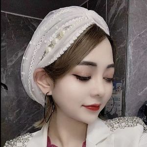Nuevo Sombrero de Sol Baotou con Perlas Gemus para Mujer de Hui, para Verano - Product Image 1