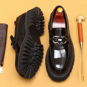 Chaussures Oxford pour hommes en cuir véritable style britannique, à lacets, formelles, pour le bureau, respirantes, antidérapantes, légères, semelle intermédiaire en PU, semelle extérieure en caoutchouc - Product Image 2