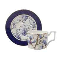 Nouvel ensemble de vaisselle de luxe en porcelaine bleue et blanche, 17 pièces, service de table exquis en porcelaine fine
