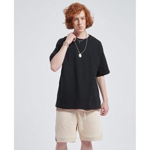 T-shirt surdimensionné pour homme FOXA, noir, 100% coton, col rond, manches courtes, coupe ample, streetwear, haut de sport pour la salle de sport - Product Image 6