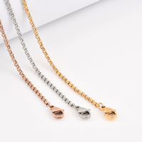 Collier chaîne Rolo petite maille en acier inoxydable 316L plaqué or rose, motif ancre tendance pour enfants, vente en gros
