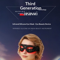 Appareil de beauté pour les yeux à lumière rouge, masque oculaire à photons rajeunissants, instrument de beauté portable pour les yeux à LED avec compresse chaude en silicone pour la maison