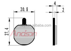 YL-1009 Andson Schwarze Harz-Bremsbeläge für Kinder-Mountainbikes, BMX & Rennräder, Cruiser, Scheiben-/V-Bremsen, FF Sicherheit - Product Image 3