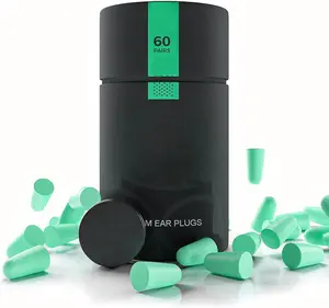 CE 38dB Soft PU Foam Earplugs Proteção Auditiva Eco-friendly 60 Pares Ruído Redução Segurança Ear plugs