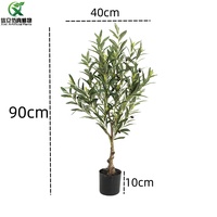 Arbre d'olivier artificiel de haute qualité pour la décoration de la maison et du salon, arbre d'olivier en plastique avec pot