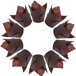 Tulip Paper Cupcake Liners 100 Pcs Natural Brown 100 Pcs Coffee Brown Heat Resistant Baking Muffin Cups Cake Tools - Product Image 5