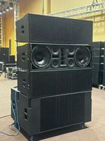 Sistema de Audio Profesional, Altavoz Line Array de 4 Piezas con Doble Woofer de 15 Pulgadas y 3 Vías, y Altavoz MF de 6.5 Pulgadas para Sonido en Escenarios al Aire Libre y Actividades