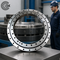 Roulement à rouleaux croisés LYAK XSU080318 en acier chromé avec joint en caoutchouc, pour table tournante, 280x355x22.4mm, pour applications robotiques