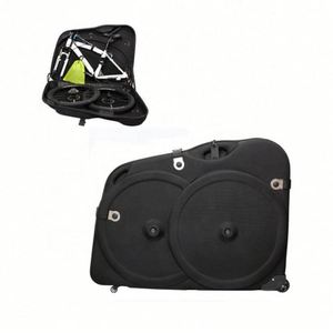 Sac de cadre de vélo de voyage personnalisé avec roulettes, boîte noire en EVA rigide pour vélo de route - Product Image 4